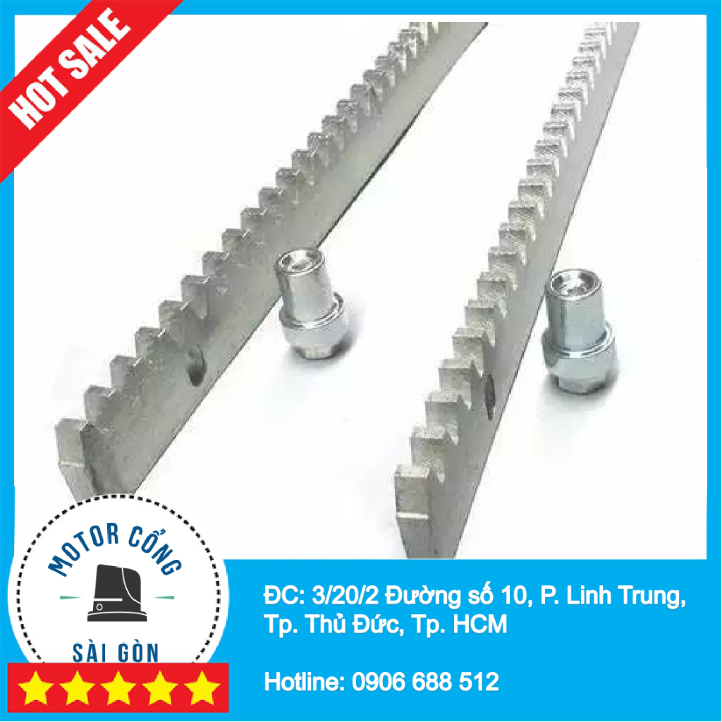 Thanh ray trượt motor cổng lùa tự động - Thanh răng thép