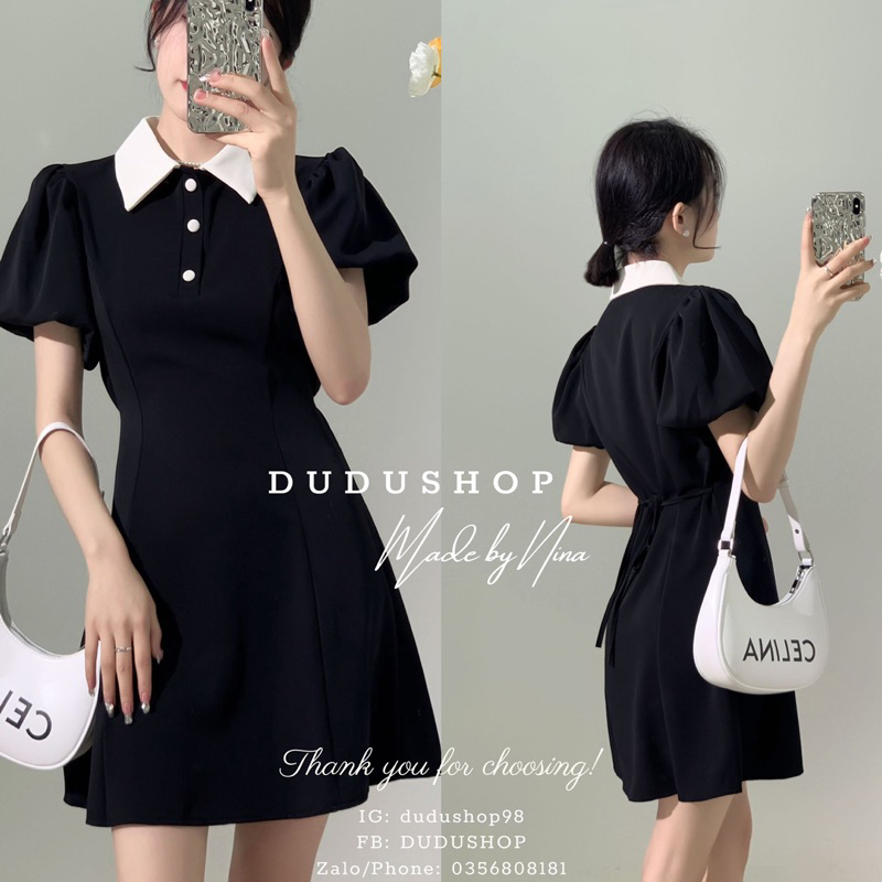 ( Ảnh thật) Váy Polo Dáng Xòe Tay Bồng Nhiều Màu / Đầm Polo Cổ Bẻ Siêu Xinh hottrend 2023-vaypolo-dd26