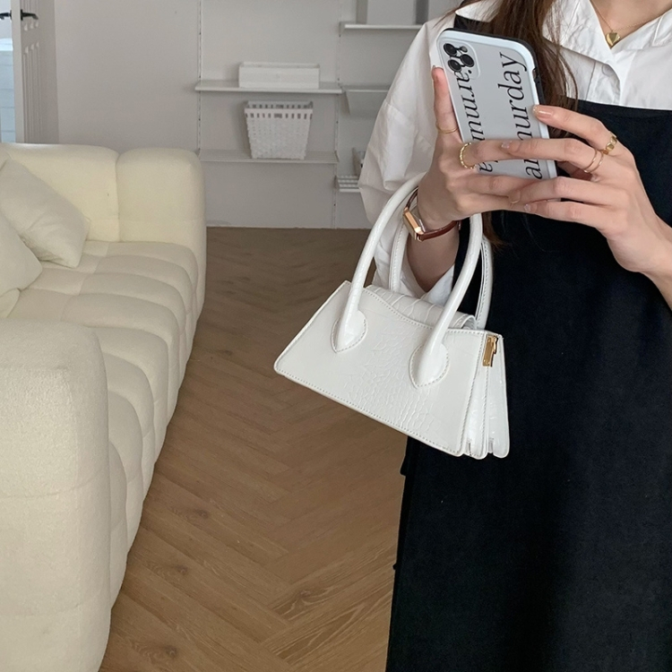 Túi xách màu hồng đeo chéo hình vuông nhỏ phong cách Hàn Quốc đơn giản