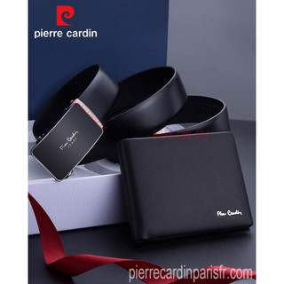 Combo thắt lưng ví Pierre Cardin chính hãng da bò cao cấp khóa chốt tự động PCJ0005