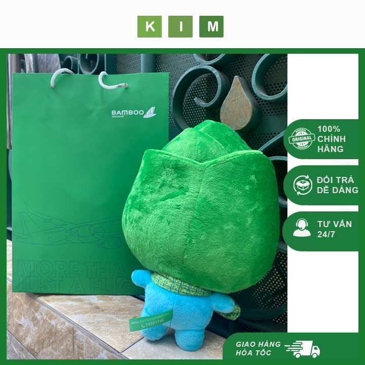 Bé Măng Bamboo Airways lưu niệm - Bé Măng nhồi bông xinh xắn