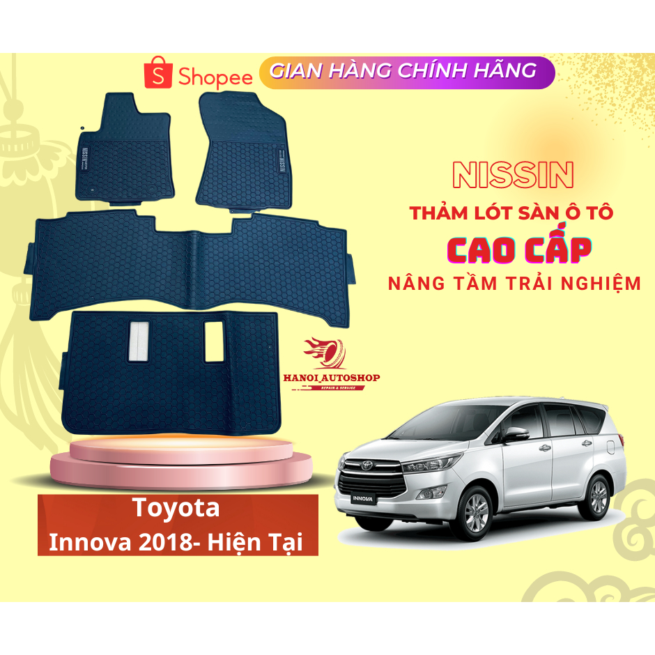 Thảm Lót Sàn Xe Toyota Innova Thương Hiệu NISSIN Cao Cấp, Thảm Lót Sàn Cao Su Không Mùi, Không Thấm Nước, Dễ Dọn Rửa | BigBuy360 - bigbuy360.vn