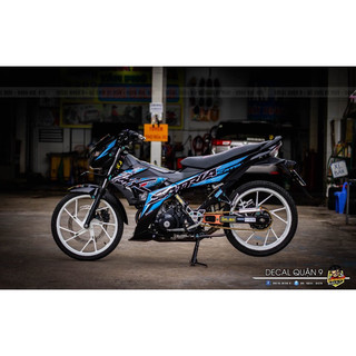 Tem rời satria Hayabusa xanh đen
