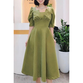 Đầm thiết kế chất dạ mỏng size S (quảng châu)