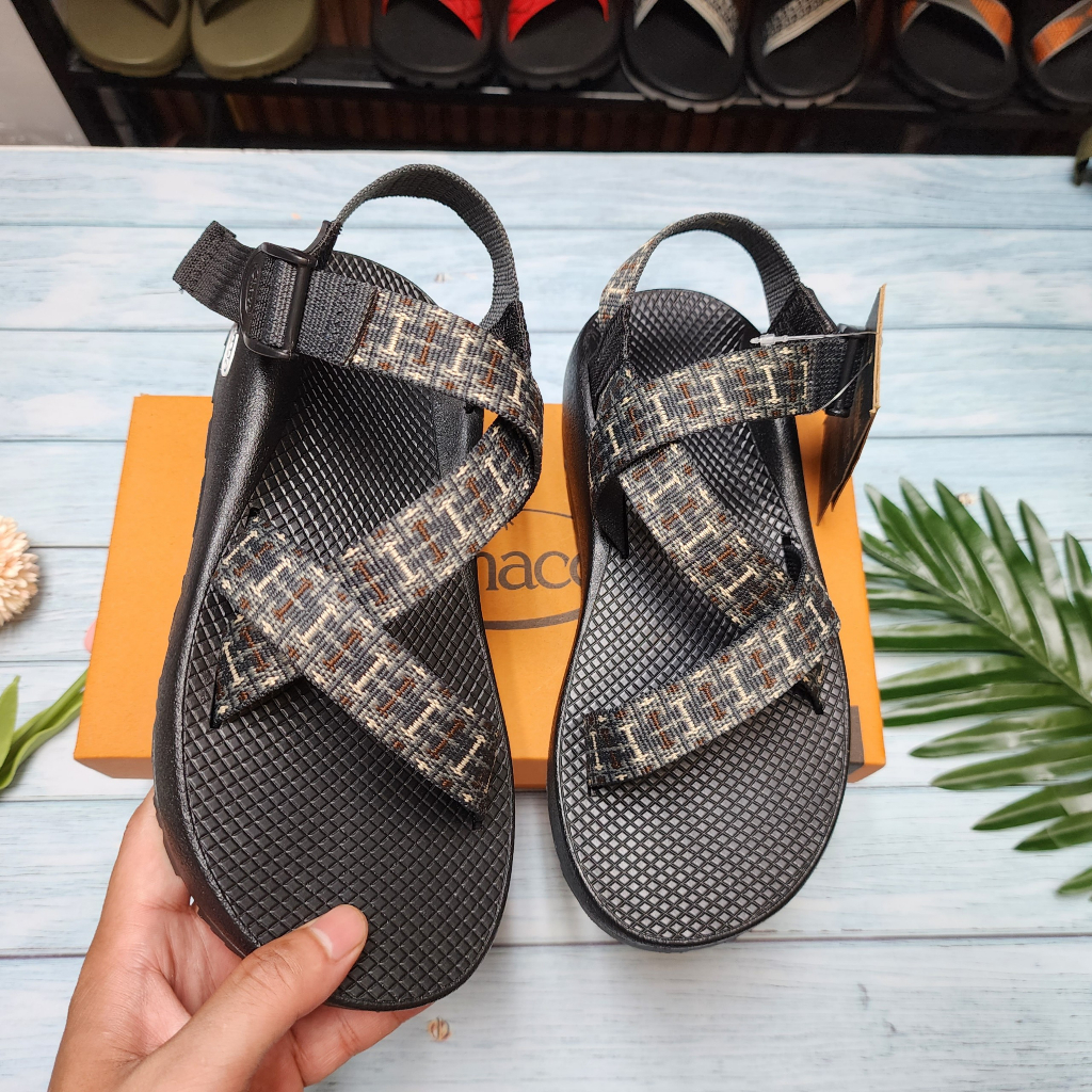 Giày Sandal Nam Chaco Đế Thơm , Dép Chaco Quai Hậu Lịch Lãm Mã Thổ Cẩm TG26