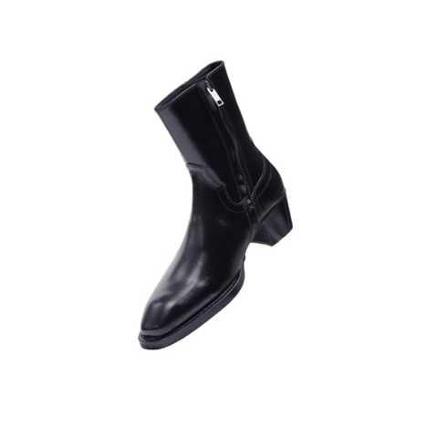 ZIP BOOTS Giày Bốt Nam Khóa Kéo YKK Da Bò Nhập Khẩu Bangladesh Đế Khâu Gót Gỗ Cao 5cm Chính Hãng - TDK Shoemaker