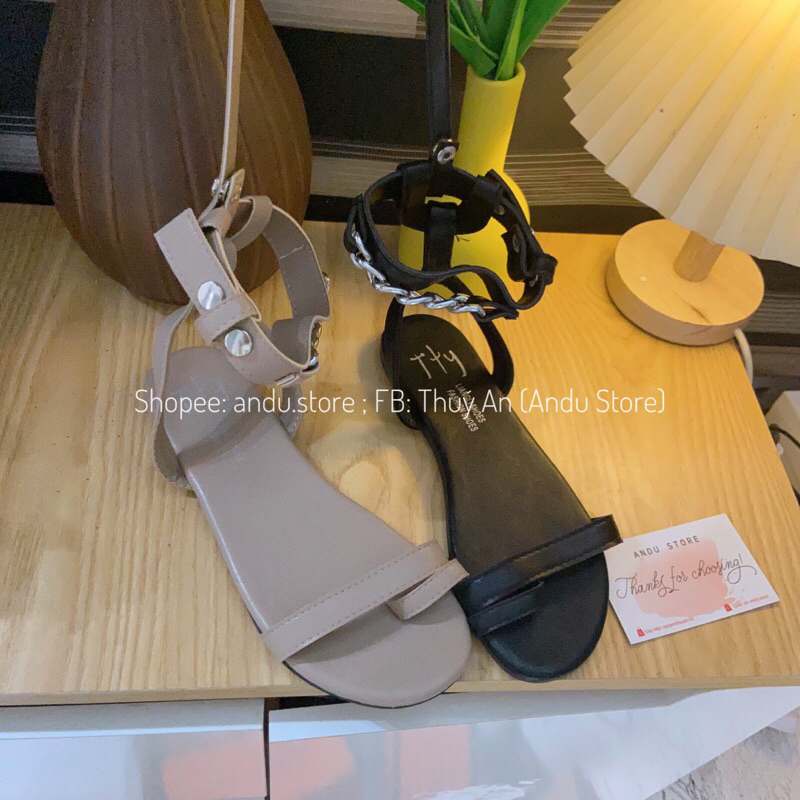 Sandal chiến binh đi được 2 kiểu Andu Store, sandal quai xích cá tính
