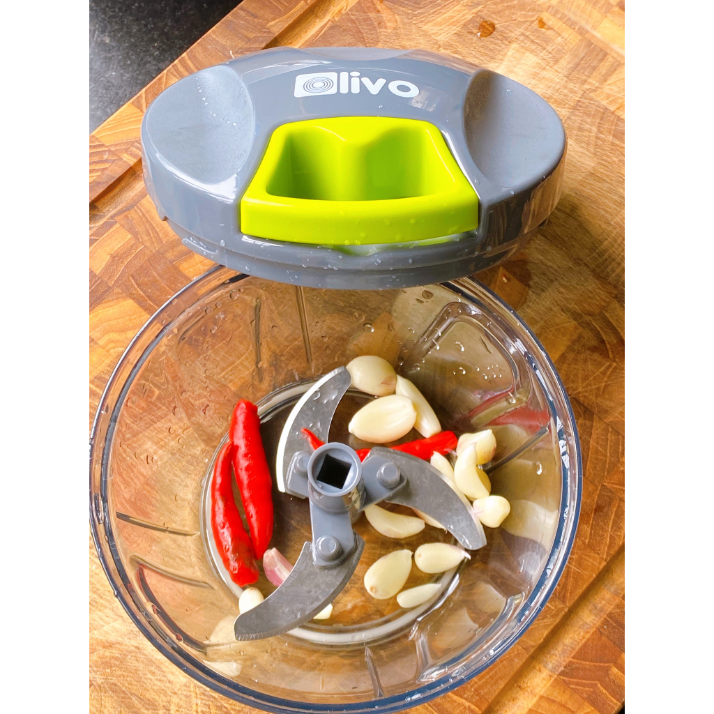 Máy Xay Thực Phẩm Đa Năng Mini OLIVO MPC400A – Xay Tỏi Ớt, Xay Thịt, Xay Hạt Nhanh Chóng – Dây Kéo Chắc Chắn – Dung Tích