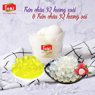 Combo Trân châu 3Q hương vải Yoki và Trân châu 3Q hương xoài Yoki