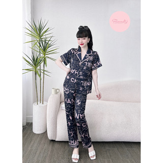 Bộ Pijama tay ngắn quần dài lụa satin