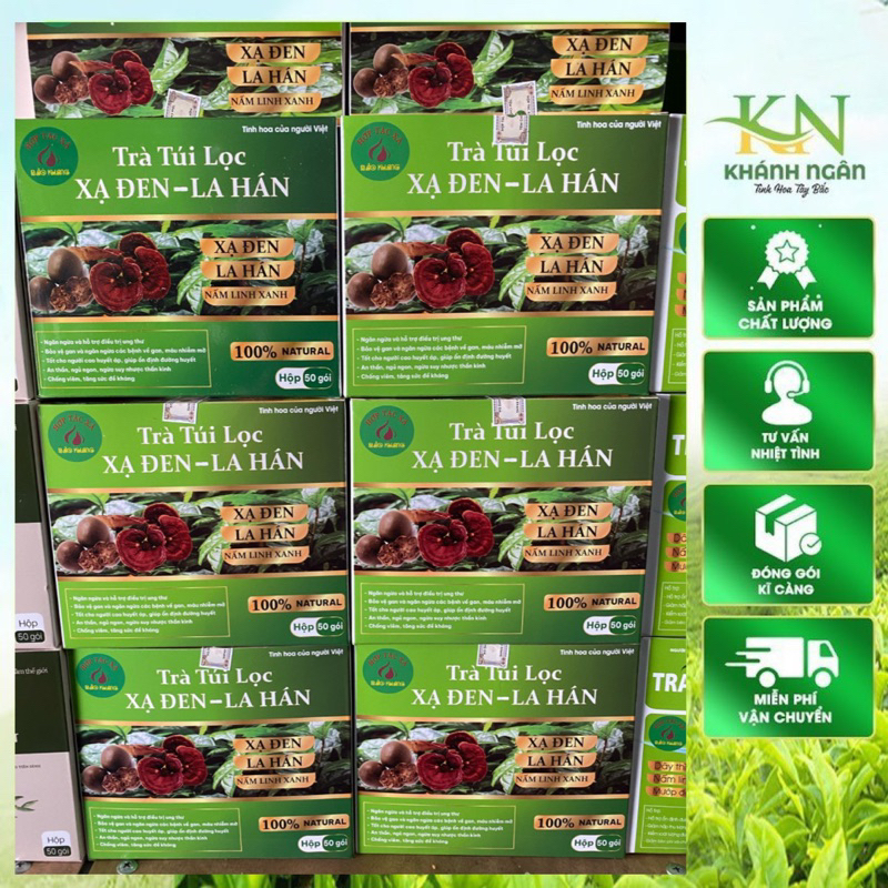 Trà xạ đen – La hán -Hỗ trợ thanh nhiệt cơ thể, nóng trong người, mát gan, giải độc , (50 túi lọc, gói 250g)
