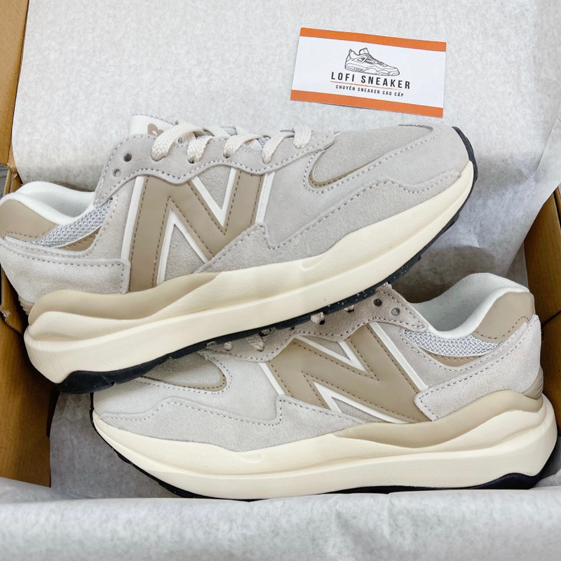 Giày Sneaker N.B Beig Kem nam Nữ full box tag giấy gói hàng loại 1