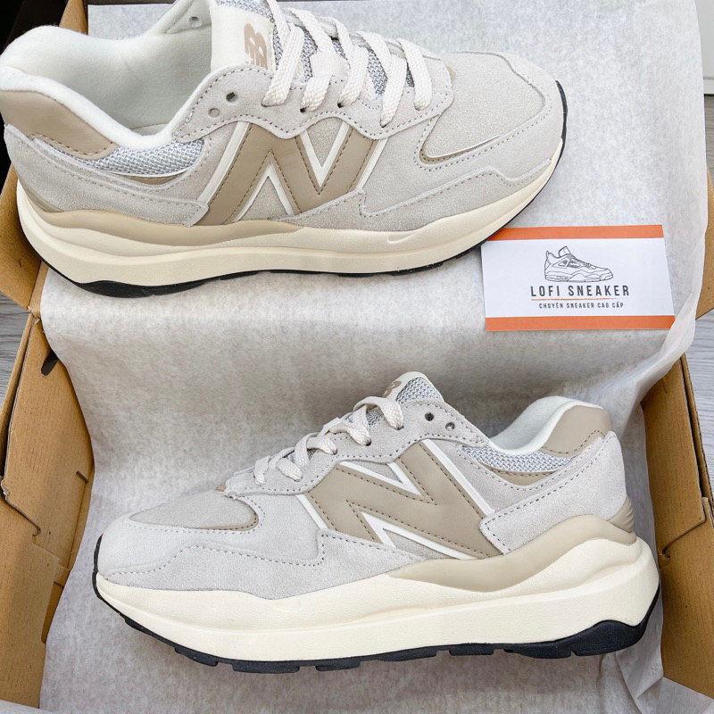 Giày Sneaker N.B Beig Kem nam Nữ full box tag giấy gói hàng loại 1