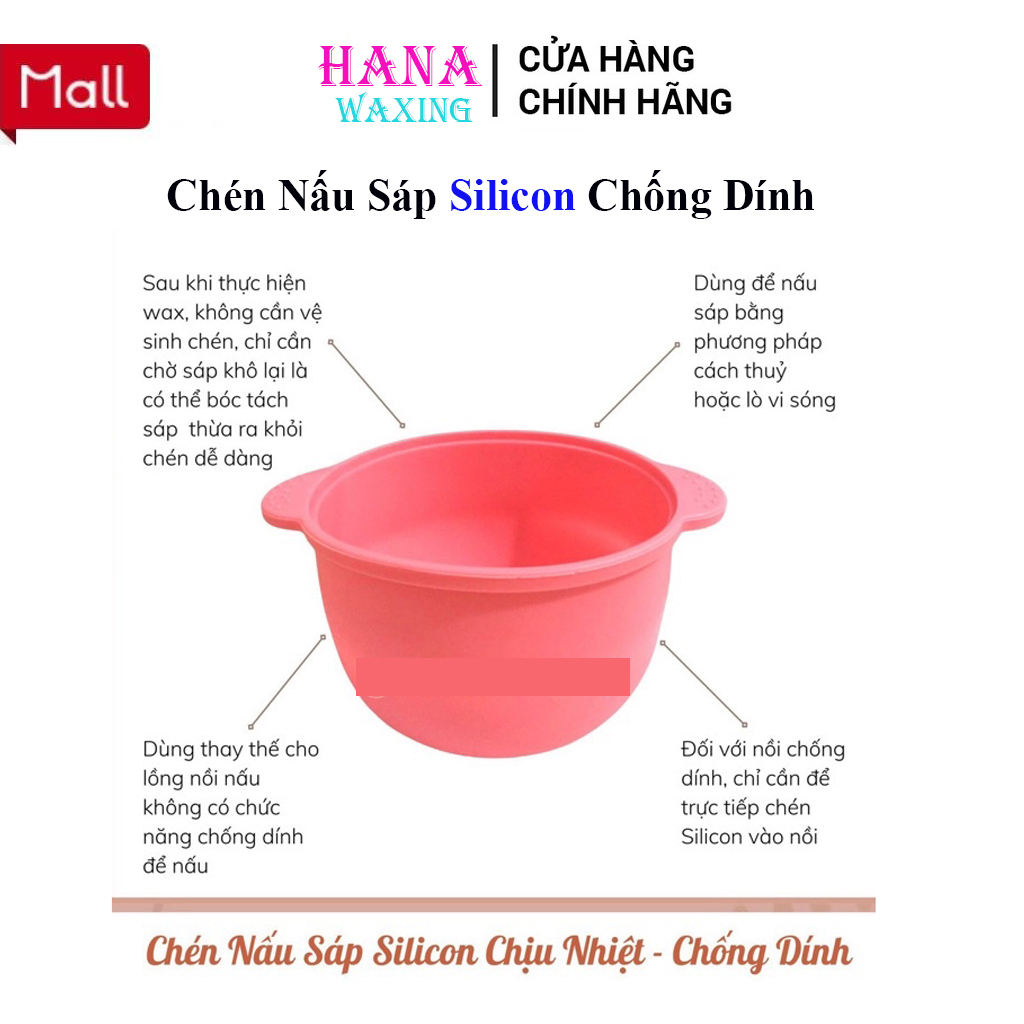 Chén - Lồng Nồi Silicon Nấu Sáp Chống Dính, Chén Nấu Sáp Wax Lông