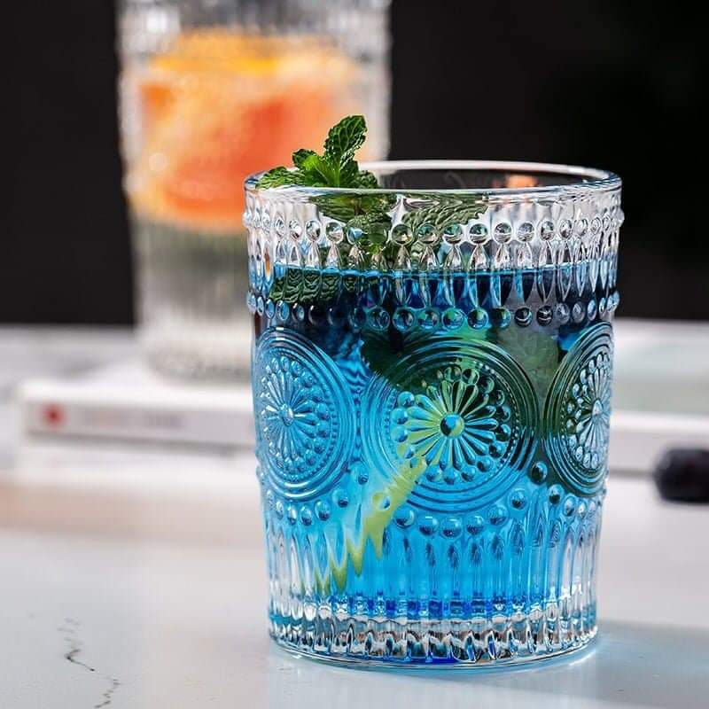 Sét 6 Ly thủy tinh Uống Nước Phong Cách Châu Âu Không Viền Vàng