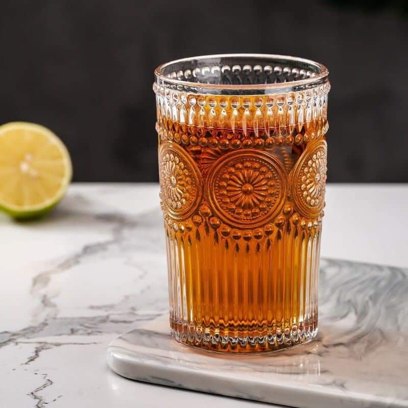 Sét 6 Ly thủy tinh Uống Nước Phong Cách Châu Âu Không Viền Vàng