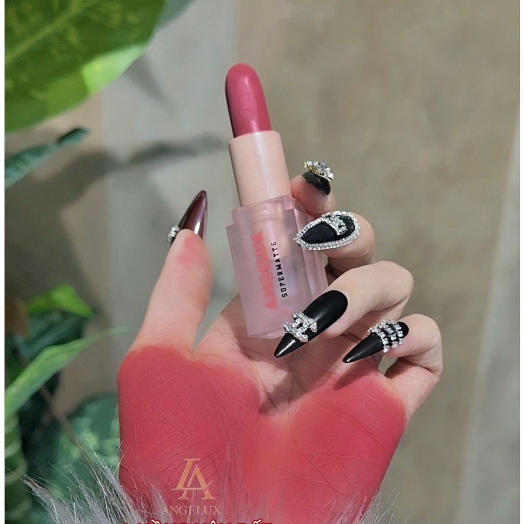Son Thỏi ANGELUX Lipstick 3g Chất Lì Mịn Như Nhung Chính Hãng Cao Cấp _MÀU HỒNG NÂU ĐẤT