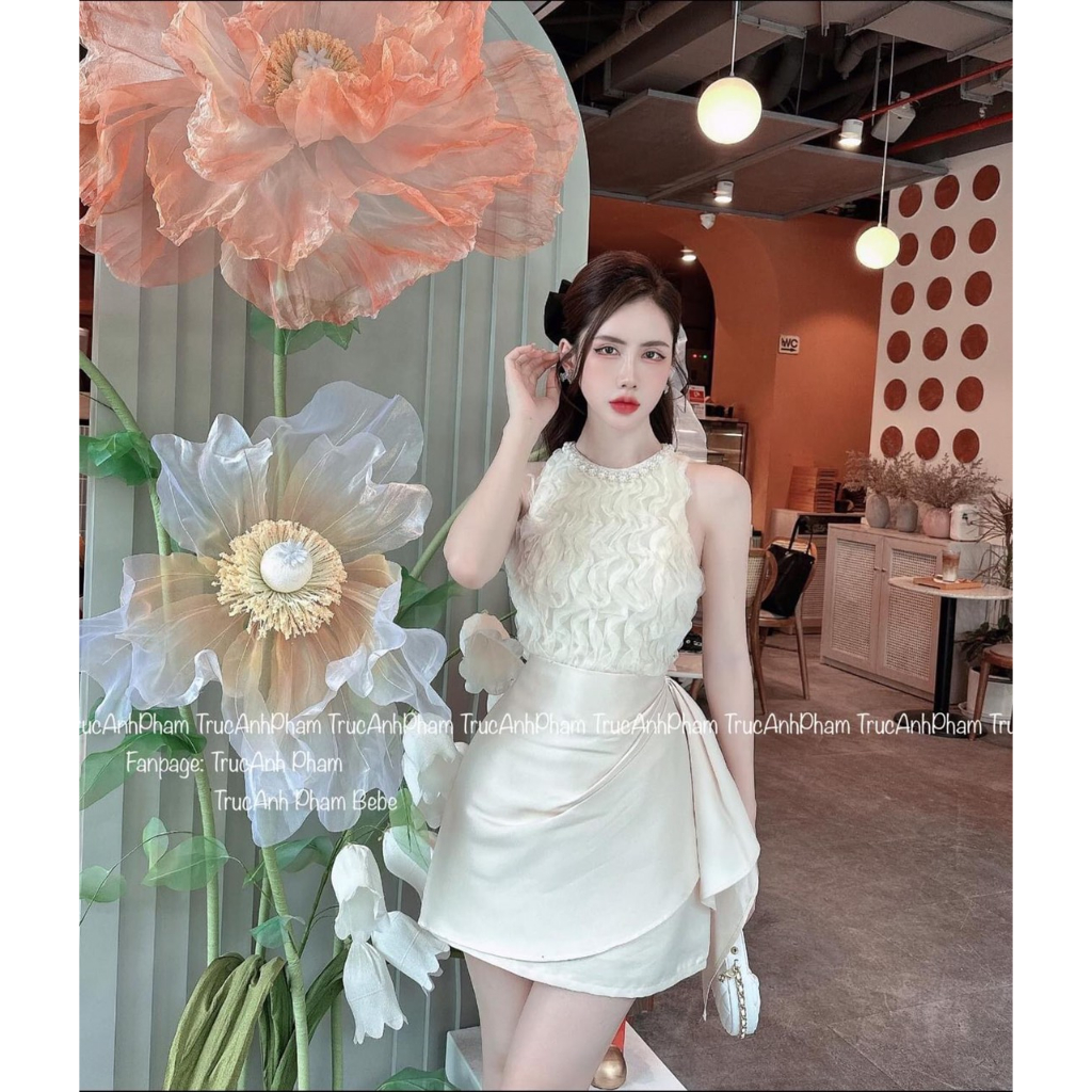 ( sỉ lẻ váy thiết kế) váy ren phối tapta