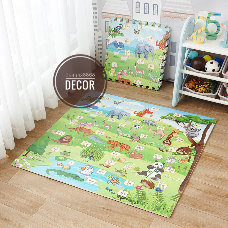Xốp Ghép Sàn Nhà cực đẹp. Tấm xốp ghép nền nhà cho Bé. Sét 4 tấm kích thước lớn 60x60cm.