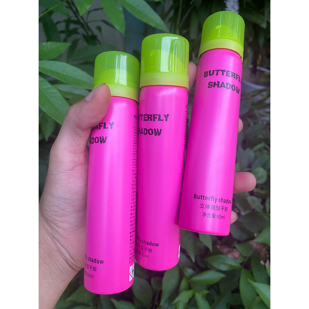 Keo xịt tóc Butterfly Shadow 80ml hồng