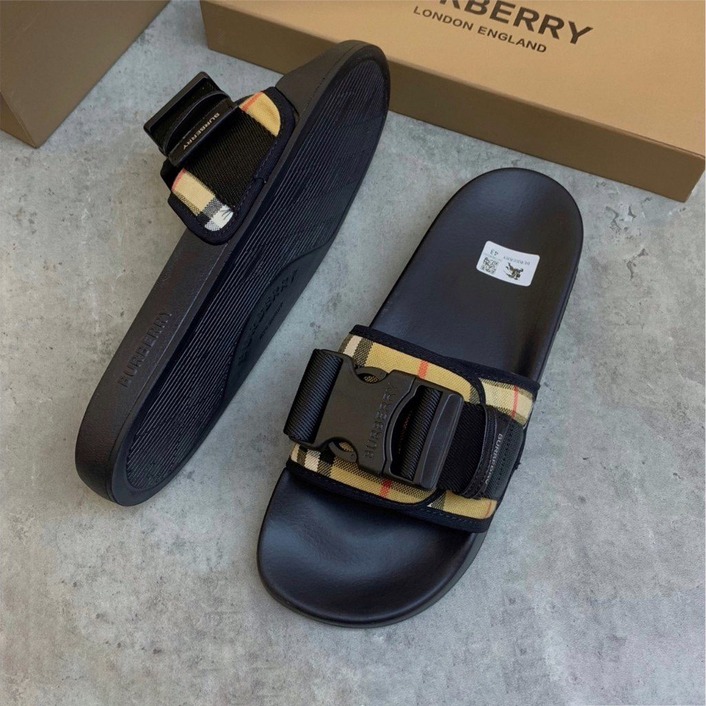 Dép Quai Ngang BBR Nam Bấm Khóa Cao Cấp hottrend thương hiệu 2023