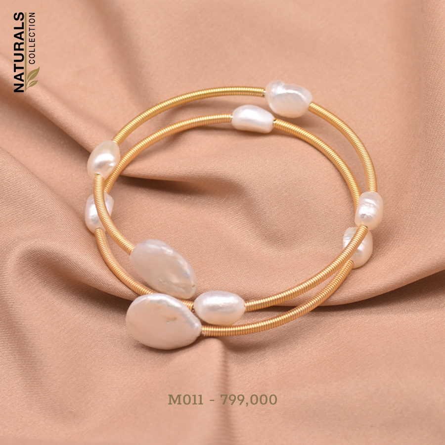 Vòng tay trang sức cao cấp mạ vàng 18K Natural Collection thiết kế tinh tế, độc đáo - Handmade Chuẩn xuất khẩu M011