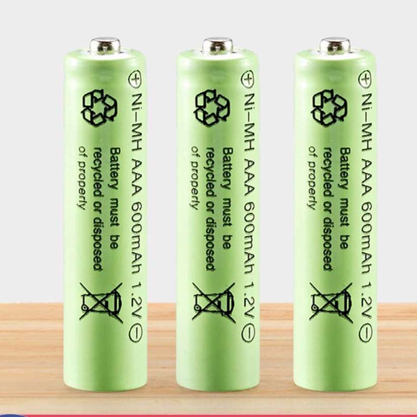 Viên Pin Có Thể Sạc Loại AAA 600mAh - Xanh - Chuyên Dùng Đồ Chơi - Đèn Pin