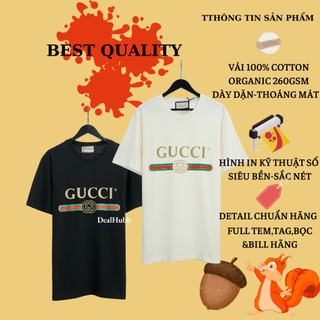 Áo thun Logo nam nữ form rộng vải cotton organic Áo thun nam nữ tay lỡ phong cách luxury