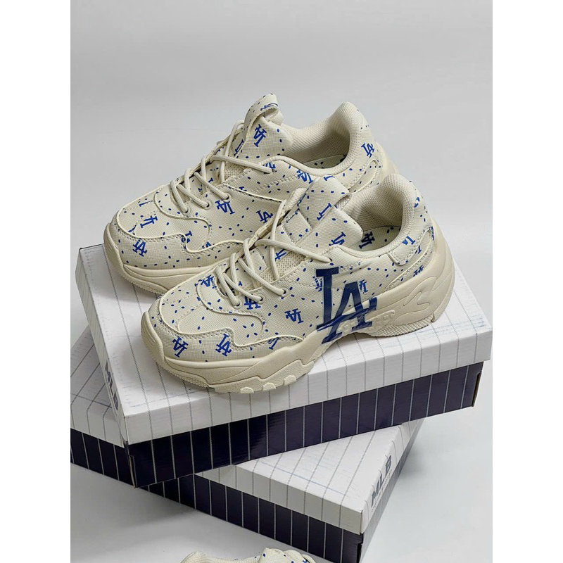 Giày Thể Thao Chunky Saffiano Diamond LA mới 2023, giầy sneaker nam nữ độn đế tăng chiều cao