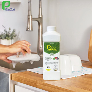 Nước rửa chén thảo mộc dừa già Piatti Al Cocco an toàn với đồ dùng em bé, không hại da tay, 100% thiên nhiên 1.15kg