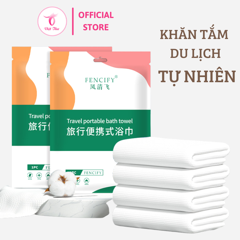 Khăn tắm nén du lịch cao cấp cỡ lớn siêu dày siêu mềm siêu thấm hút 70x140cm - Việt Thư