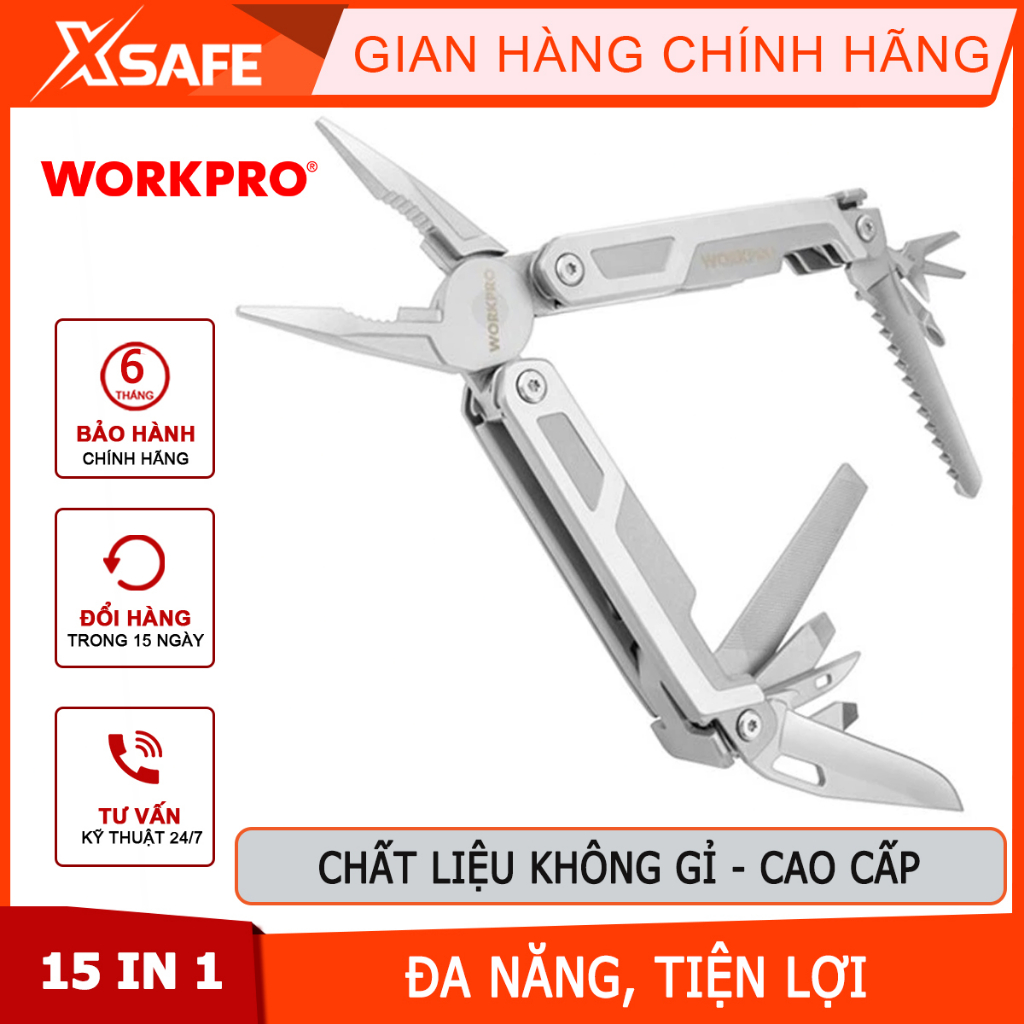Kìm đa năng 12in1 Workpro - WP382002 chính hãng