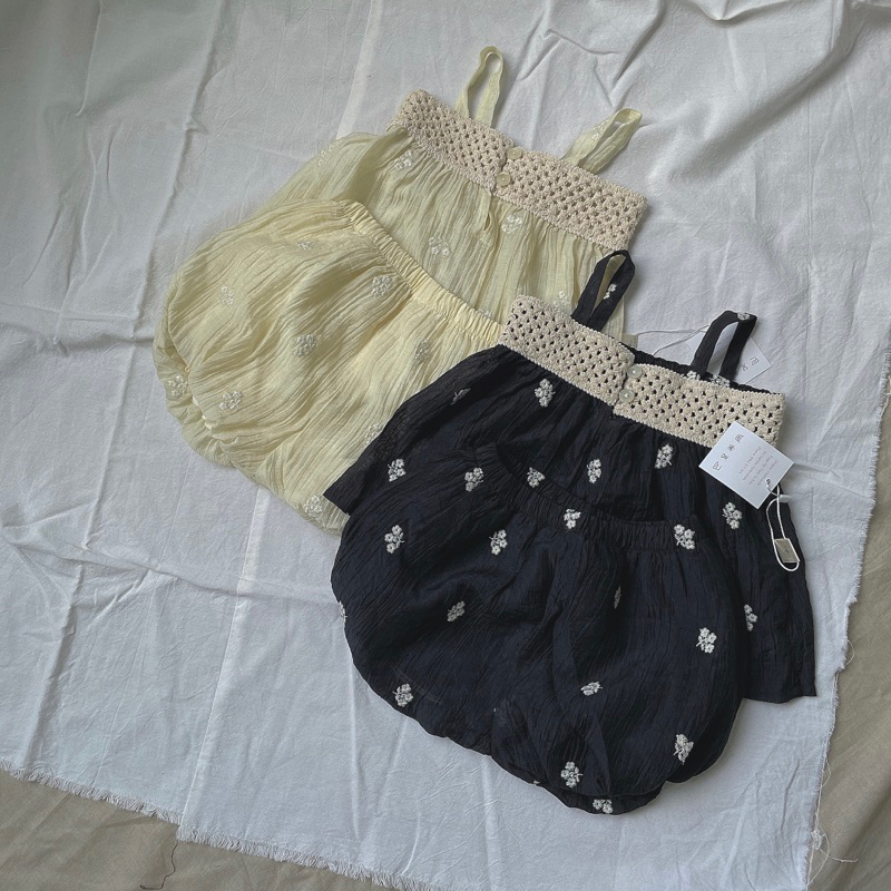 Set bộ 2s tơ thêu hoa xinh xắn Tiệm Su Kids