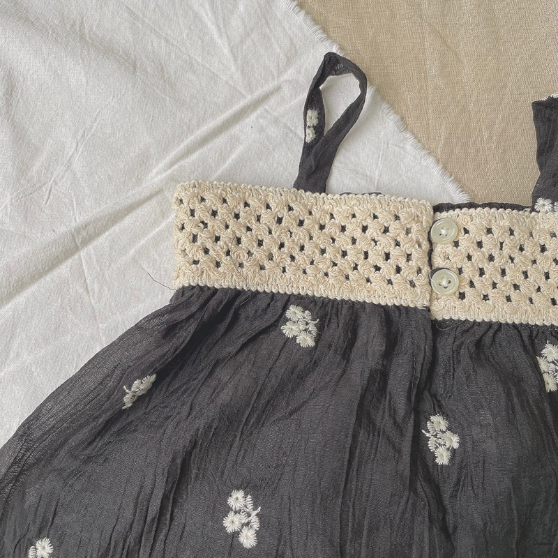 Set bộ 2s tơ thêu hoa xinh xắn Tiệm Su Kids