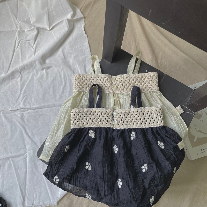 Set bộ 2s tơ thêu hoa xinh xắn Tiệm Su Kids