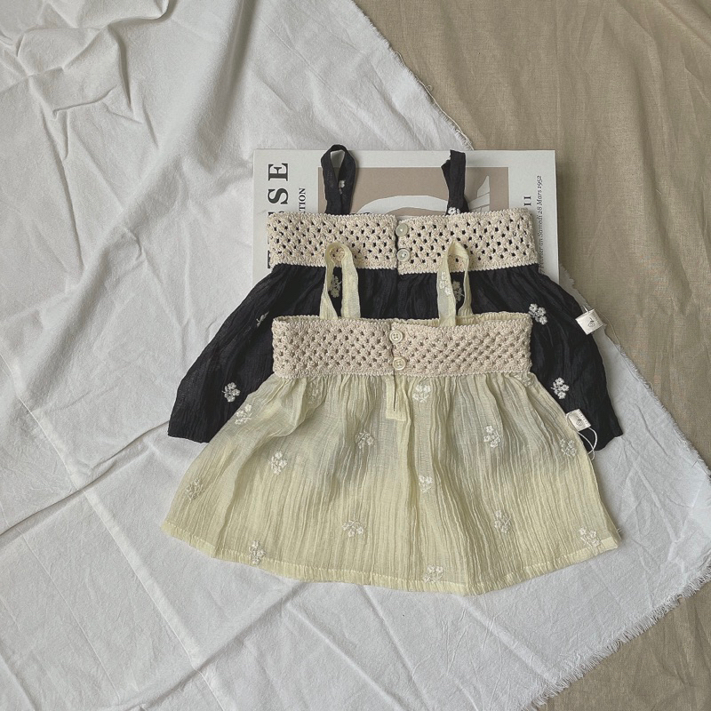 Set bộ 2s tơ thêu hoa xinh xắn Tiệm Su Kids