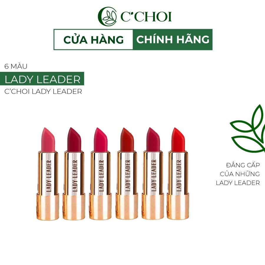 Son Sáp Không Chì Mềm Môi - Mỹ Phẩm Xanh C'CHOI - LADY LEADER - Son Cho Bà Bầu, Thành PhầnThiên Nhiên