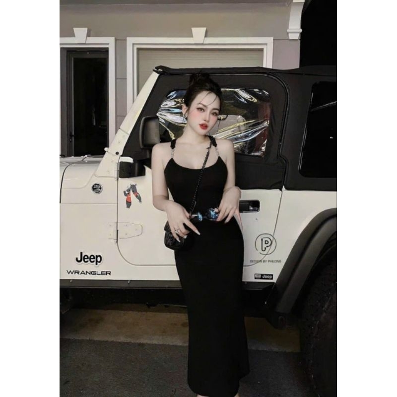 Đầm Hai Dây Chữ Xích Cổ Vuông - Dáng Ngắn/ Dài Maxi Ôm Body Sexy - Tiểu Thư Bánh Bèo Cute Sang Chảnh Đi Chơi Đi Tiệc