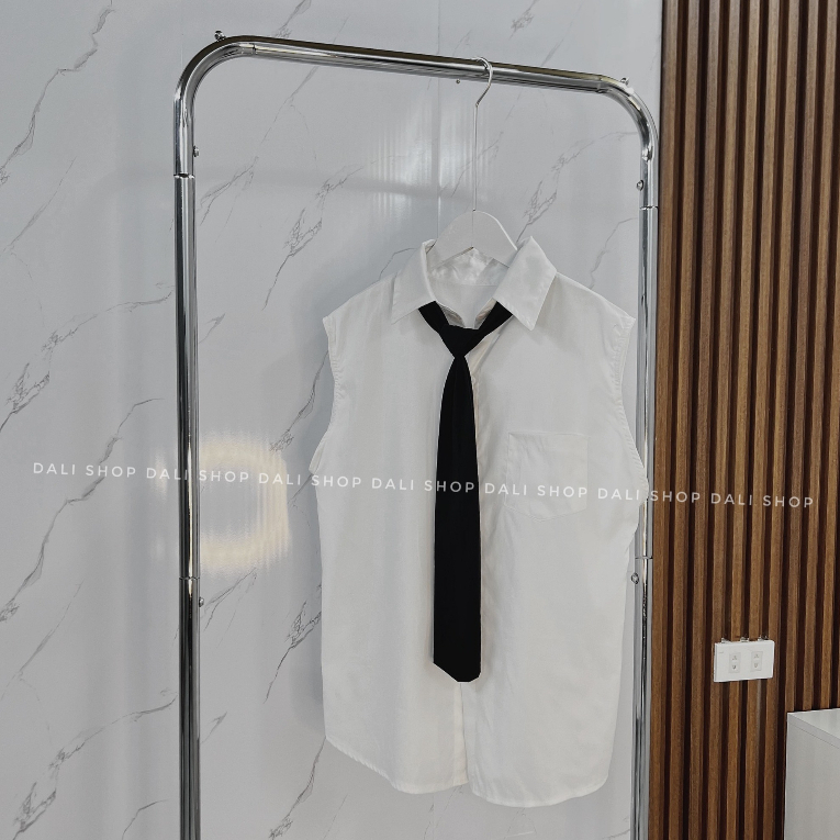 [Mã TOPS06 giảm đến 10k đơn 99k] Áo Sơ Mi Tay Hến Kèm Cavat, Set Áo Sơ Mi Nữ Hot Dáng Basic | BigBuy360 - bigbuy360.vn