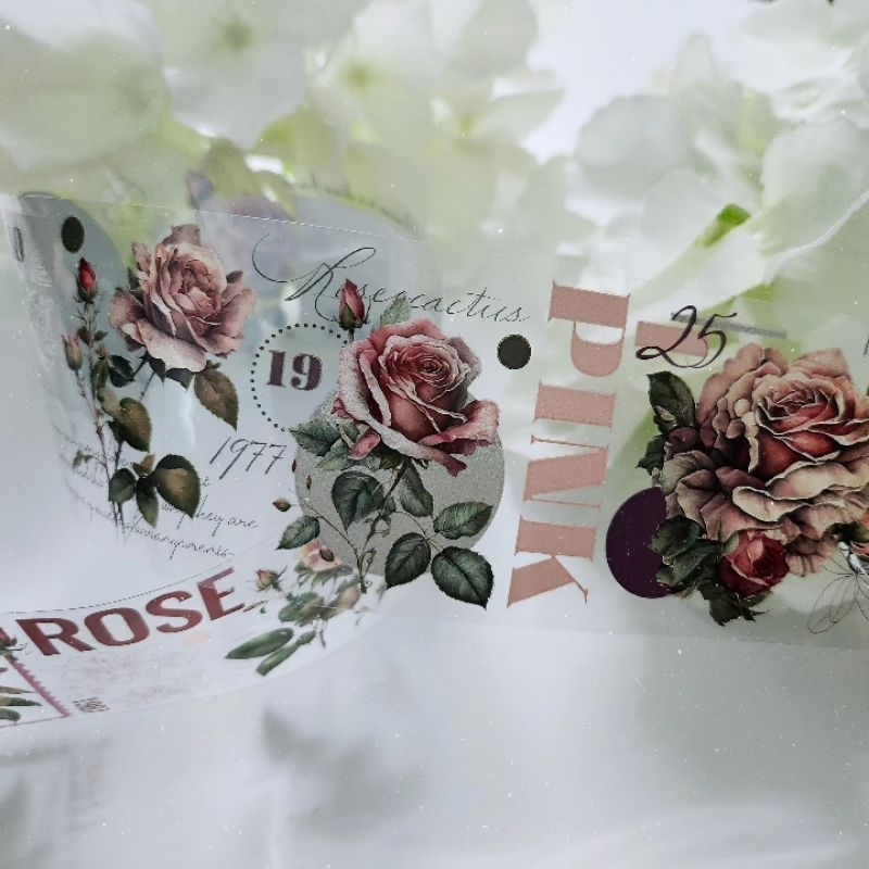 Krisna.room ♡ BTB studio- Chu kì 70cm cuộn băng dán PET tape hoa hồng