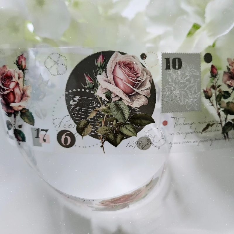 Krisna.room ♡ BTB studio- Chu kì 70cm cuộn băng dán PET tape hoa hồng