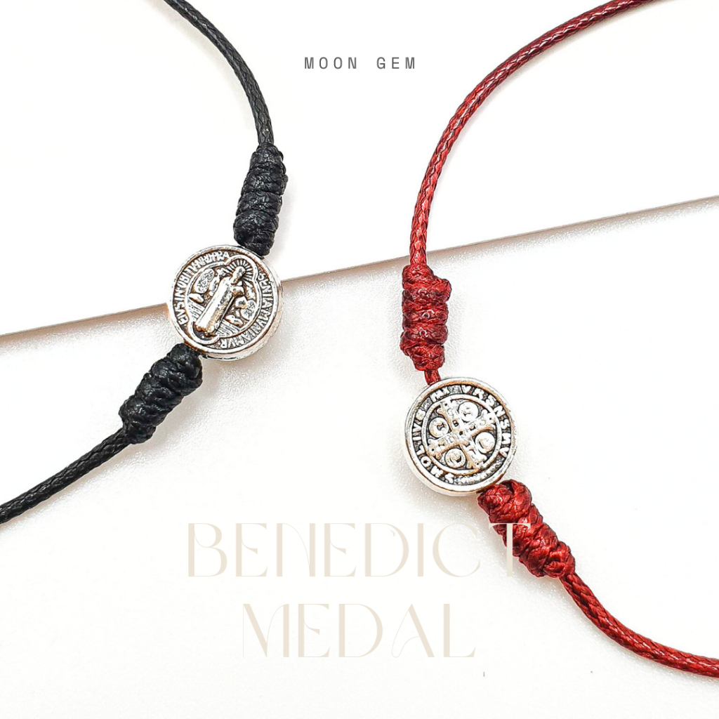 Vòng tay nam nữ Blessing Benedict freeszize thiết kế handmade MOONGEM, phụ kiện quà tặng Công Giáo