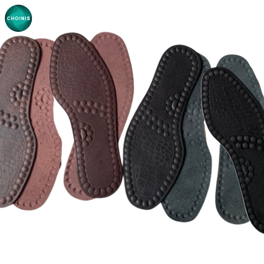 Lót giày doanh nhân làm từ da bò 100% vân masa chân thoải mái choinis free size