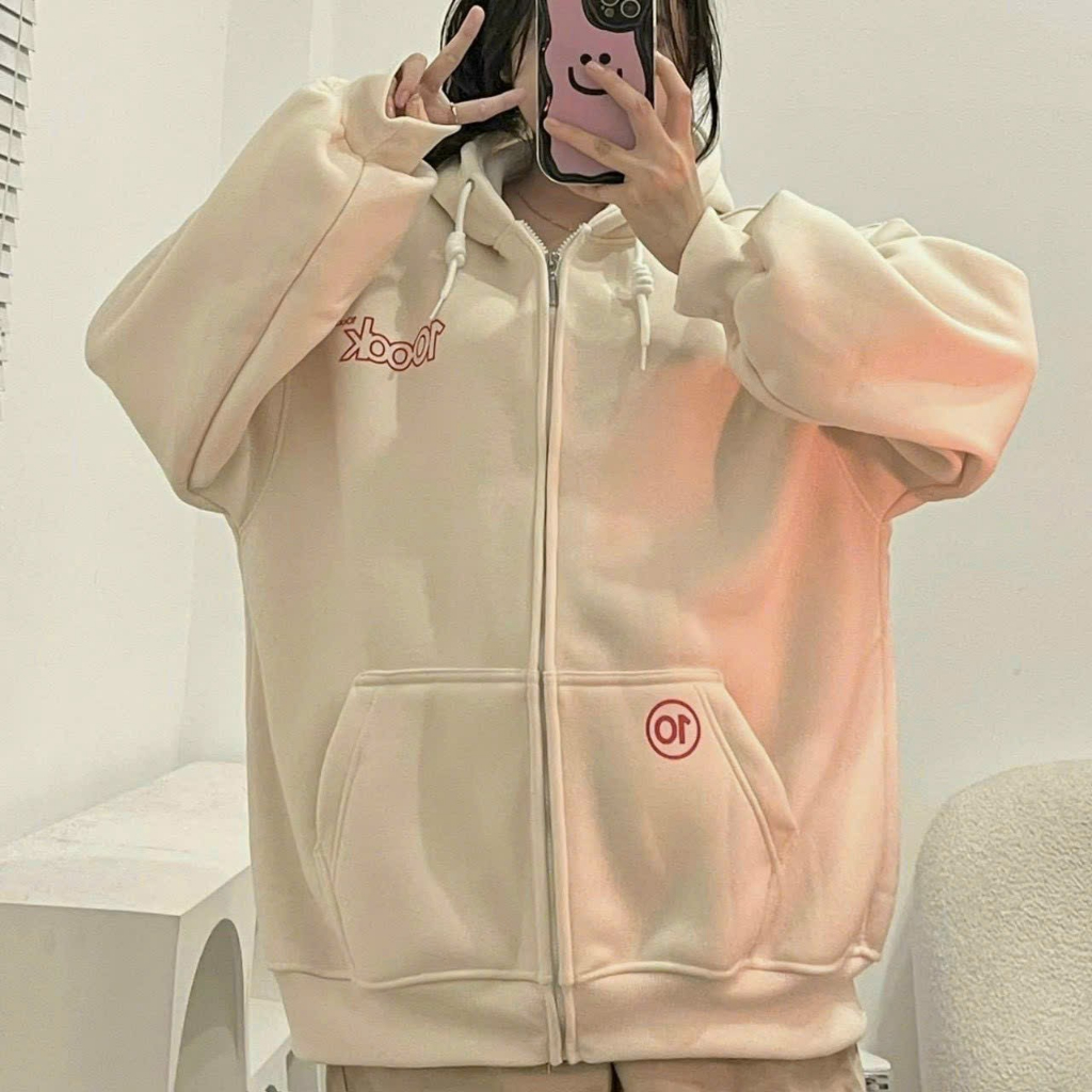 Áo khoác hoodie Nam Nữ nón 2 lớp khóa kéo logo in 1000k chất nỉ phong cách hàn MCTPhoodie371 371