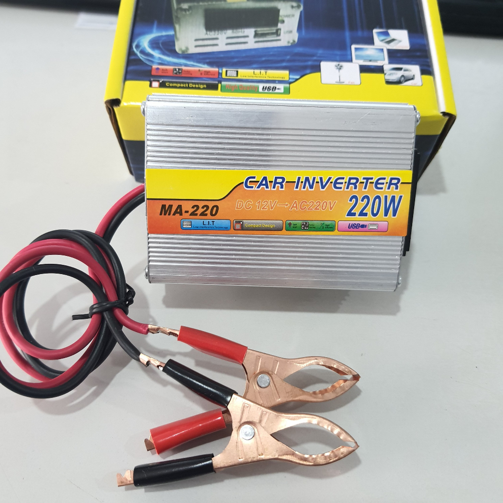 Sóng Sin Inverter DC 12V Sang AC 220V Điện Áp 220W/500W/2000W Biến Điện Năng Lượng Mặt Trời xe Inverter