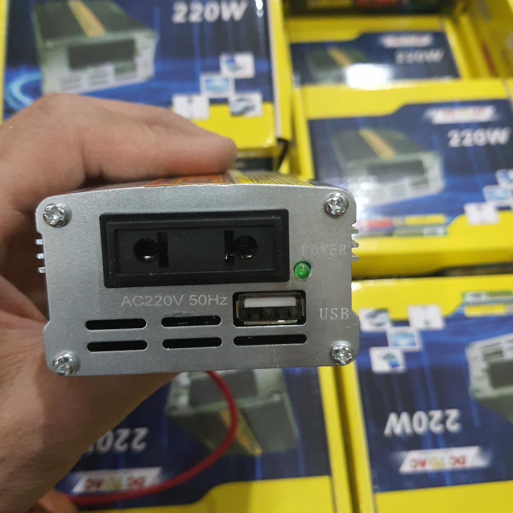 Sóng Sin Inverter DC 12V Sang AC 220V Điện Áp 220W/500W/2000W Biến Điện Năng Lượng Mặt Trời xe Inverter