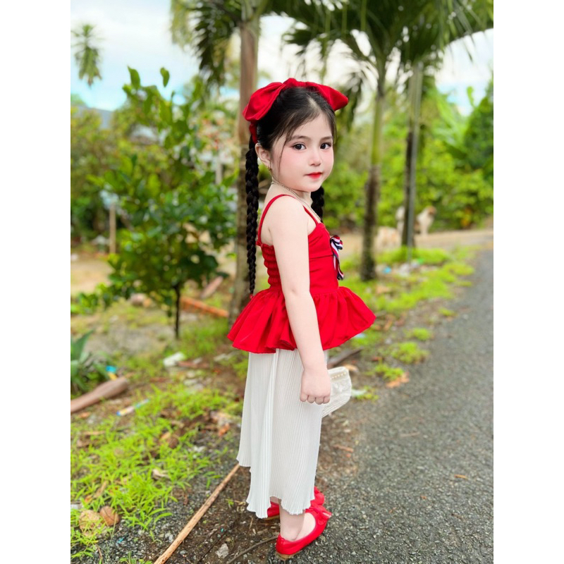 Sét quần suông + áo 2 dây bé gái