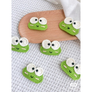 Kẹp tóc len ếch xanh Handmade