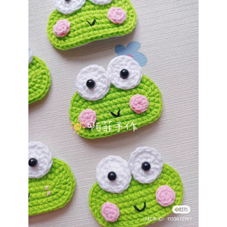 Kẹp tóc len ếch xanh Handmade