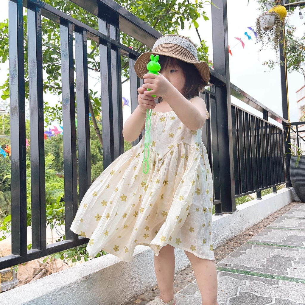 Váy Đầm Bé Gái NGÒ Rí 8-28kg Tùng Lượn Dễ Thương Xinh Xắn, Chất ĐŨI Mềm Mịn Thoáng Mát
